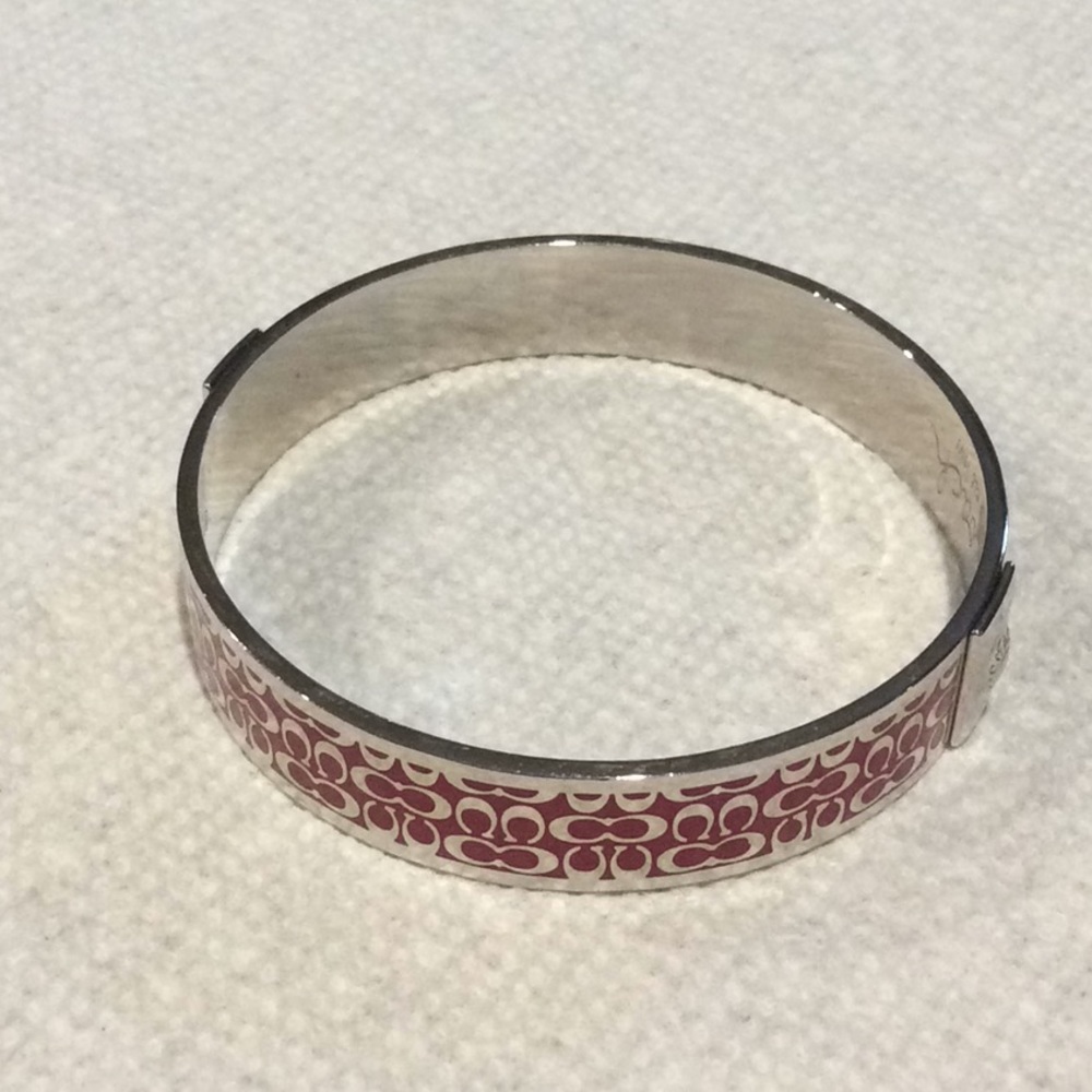 Coach red bangle bracelet